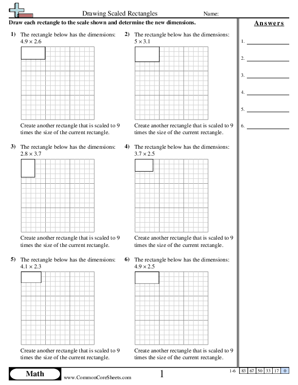 Drawing Scaled Rectangles worksheet